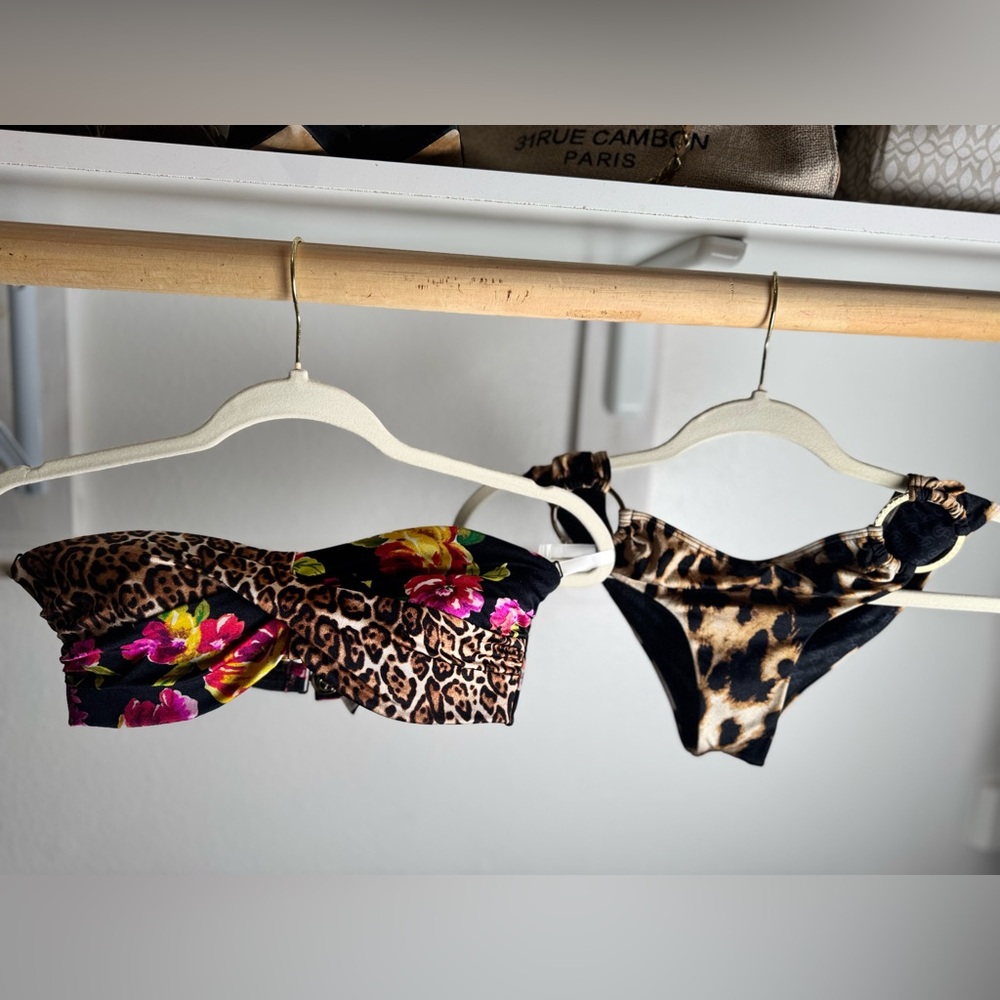 Victoria's Secret Black and Brown Bikini Swimwear